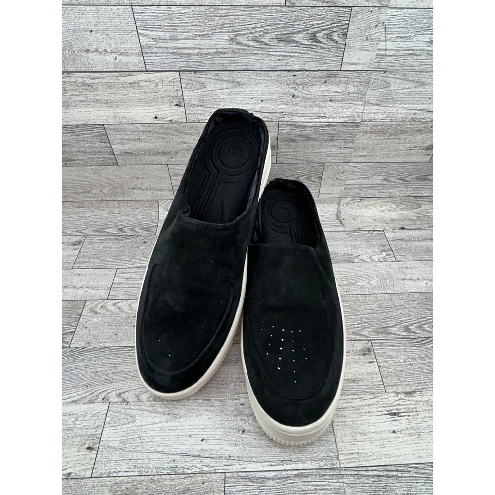 Nike Air Force 1 Sage Low Platform Mule Shoes Black Suede Women Sz 11 BV8249 001